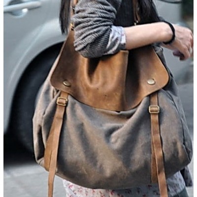 KA2 MAIL VINTAGE ™ sac à bandoulière en toile et cuir pour femme. Corps Croisè